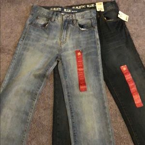 Two pair of boys Rustic Blue jeans
